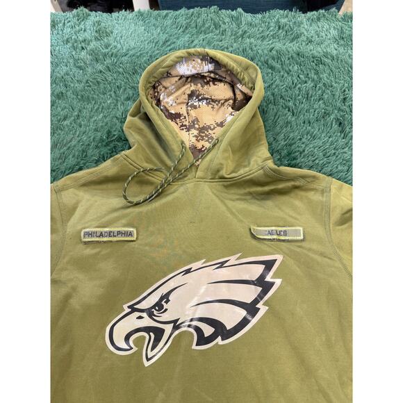 Nike Philadelphia Eagles NFL Camo Salute to Service Hoodie Sweatshirt Small - Picture 2 of 7